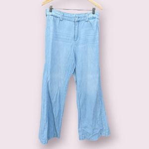 Pilcro Anthropologie Women's Wide Leg Pants, Light blue, Size 30